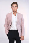Dirsek Modelli Krem Slim Fit Ceket - Wessi
