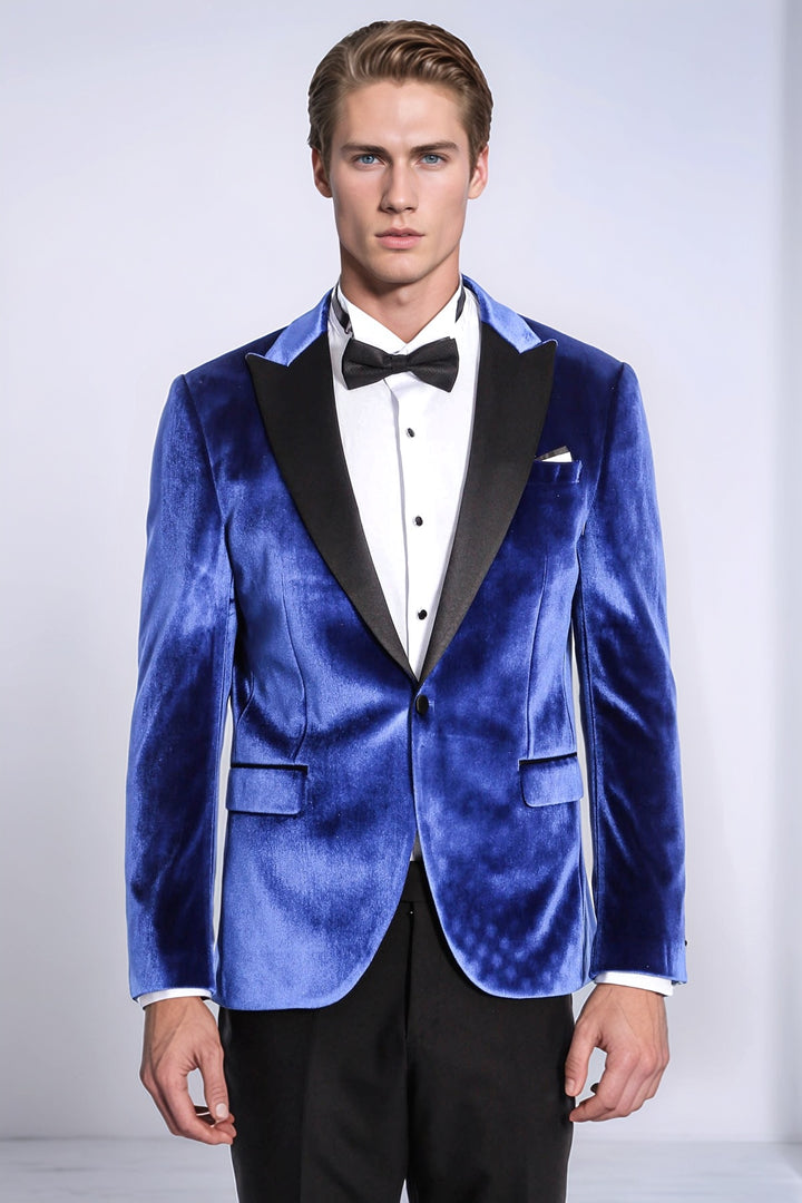 Kafide Lacivert Slim Fit Erkek Smokin Ceket - Wessi