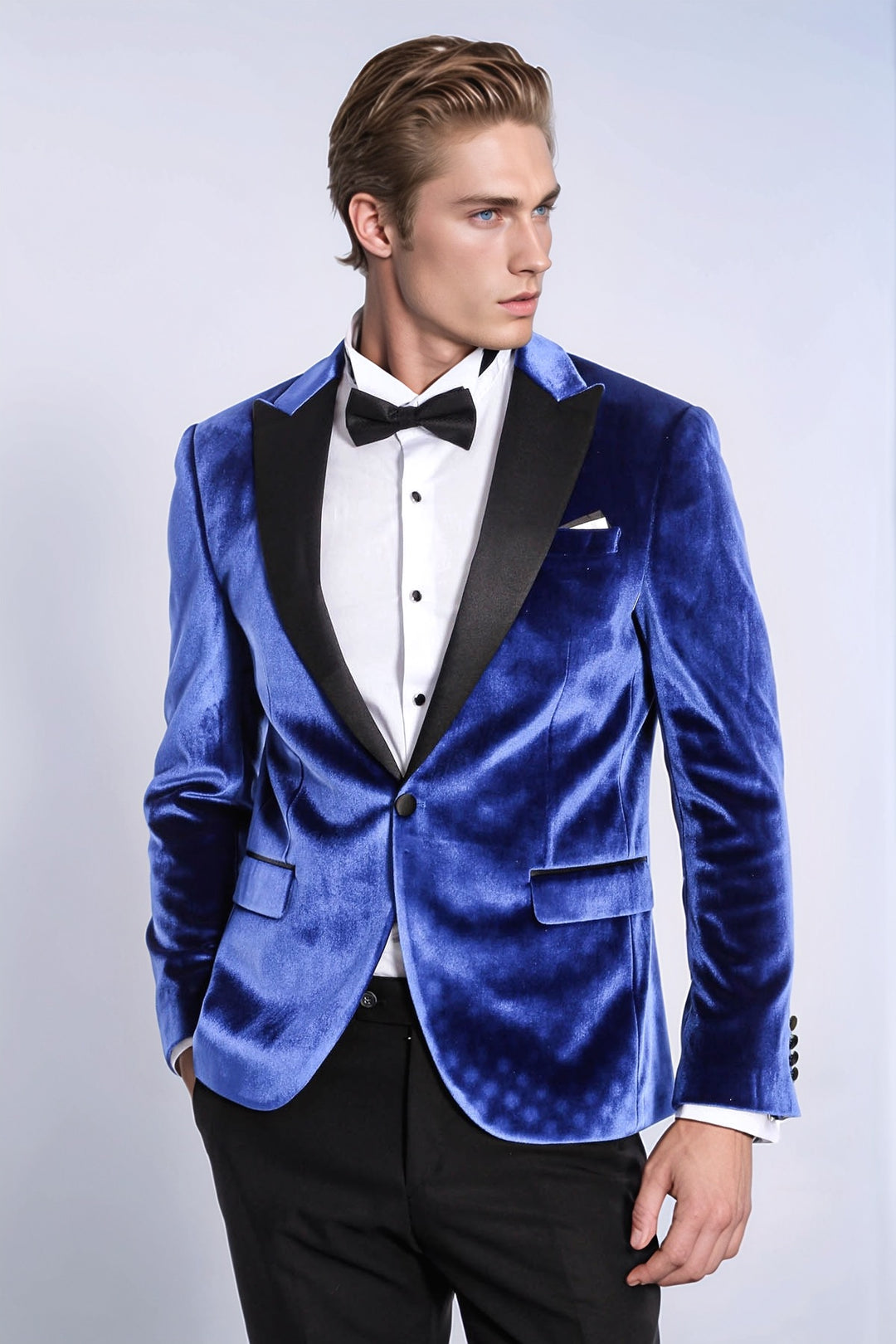 Kafide Lacivert Slim Fit Erkek Smokin Ceket - Wessi