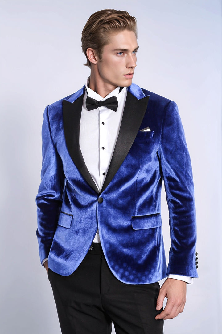 Kafide Lacivert Slim Fit Erkek Smokin Ceket - Wessi