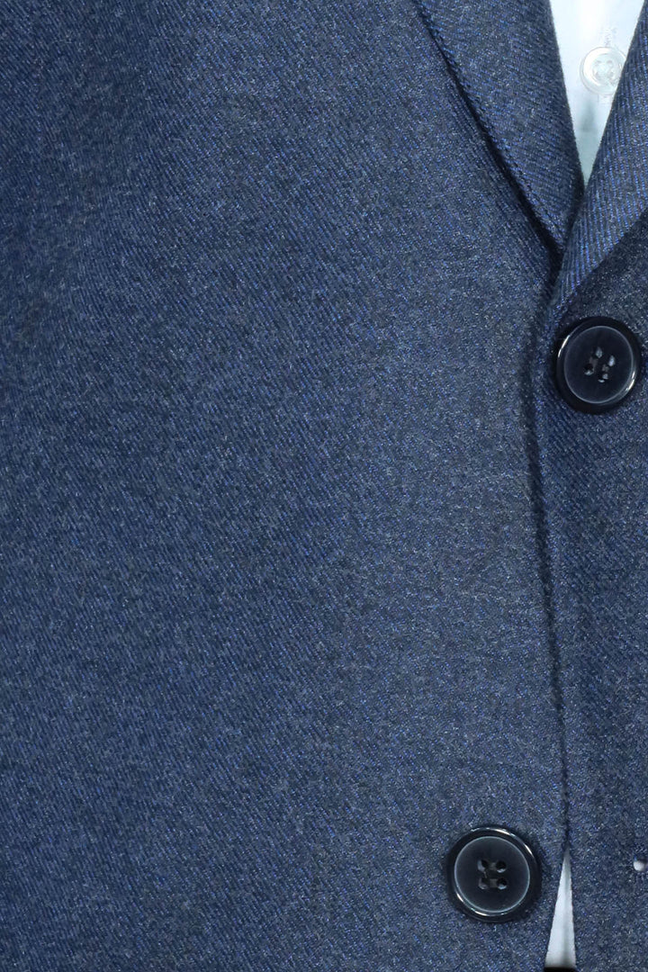 Düz Slim Fit Spor Lacivert Erkek Ceket - Wessi