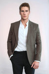 Desensiz Slim Fit Spor Kahverengi Erkek Ceket - Wessi