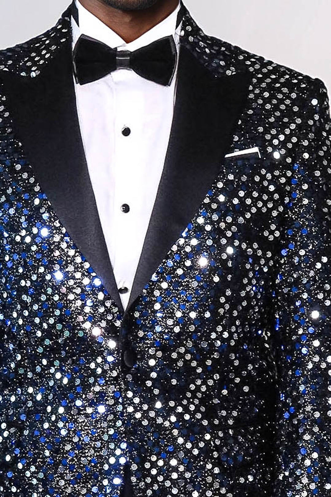 Pul Desenli Siyah Damatlık Ceket | Wessi