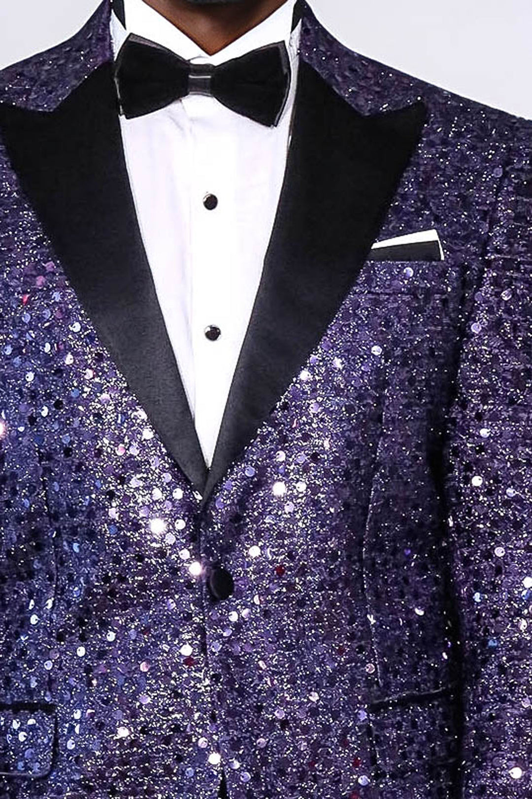 Pul Desenli Mor Damatlık Ceket - Wessi