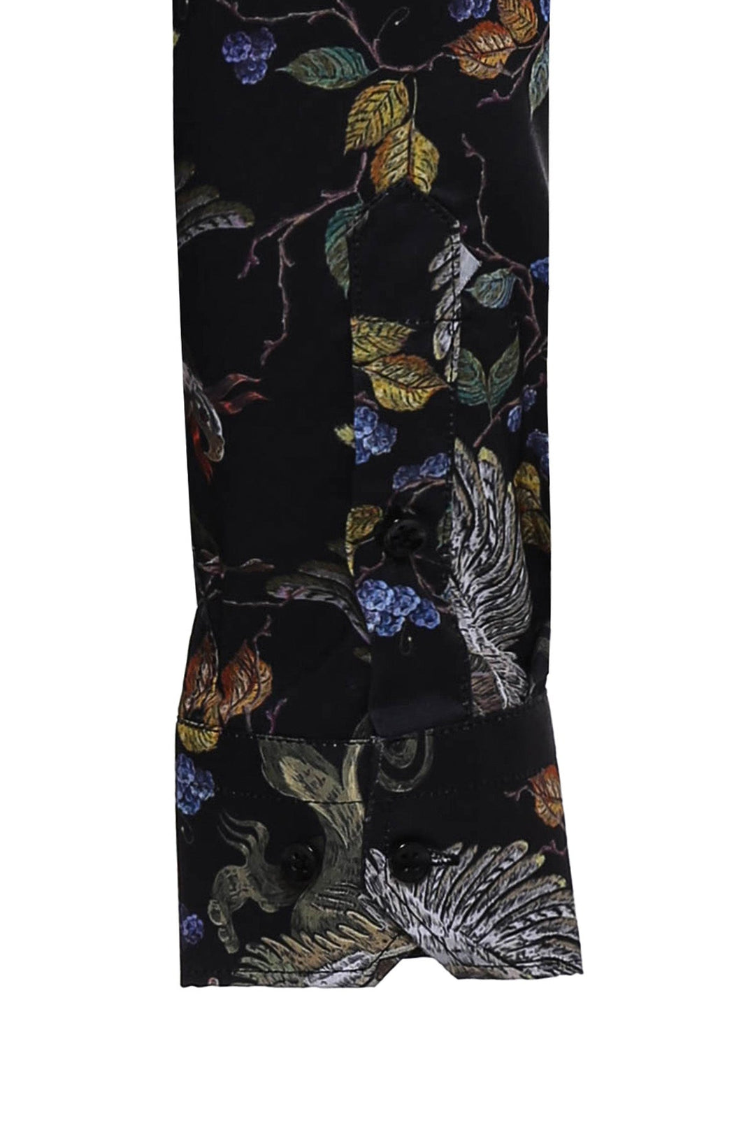 Desenli Siyah Slim Fit Erkek Gömlek - Wessi