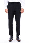 Kareli Desenli Slim Fit Füme Erkek Pantolon - Wessi