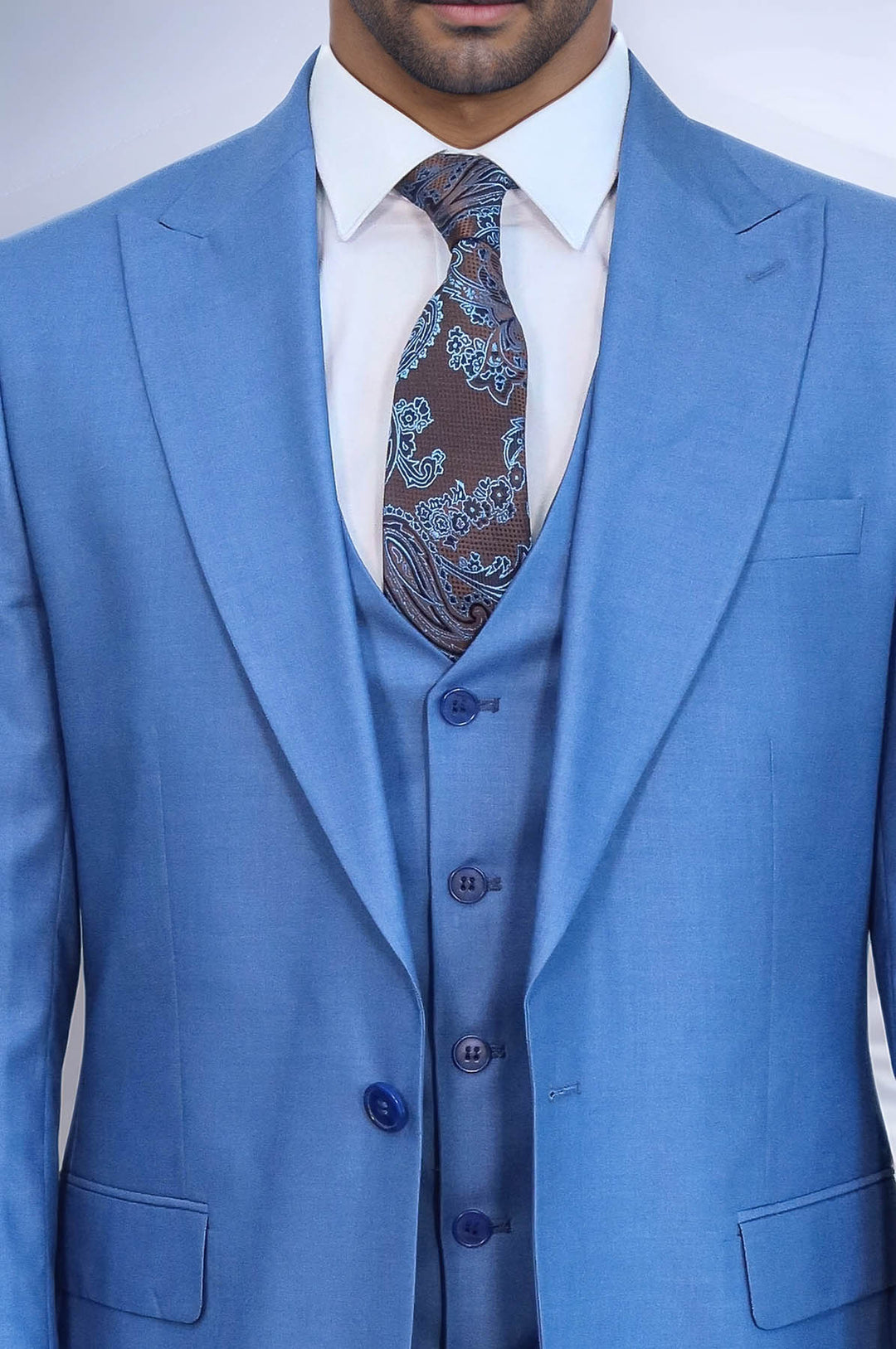 Desensiz Slim Fit Lacivert Erkek Takım Elbise - Wessi