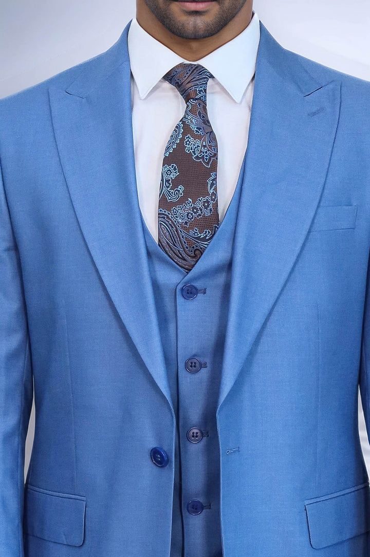 Desensiz Slim Fit Lacivert Erkek Takım Elbise - Wessi