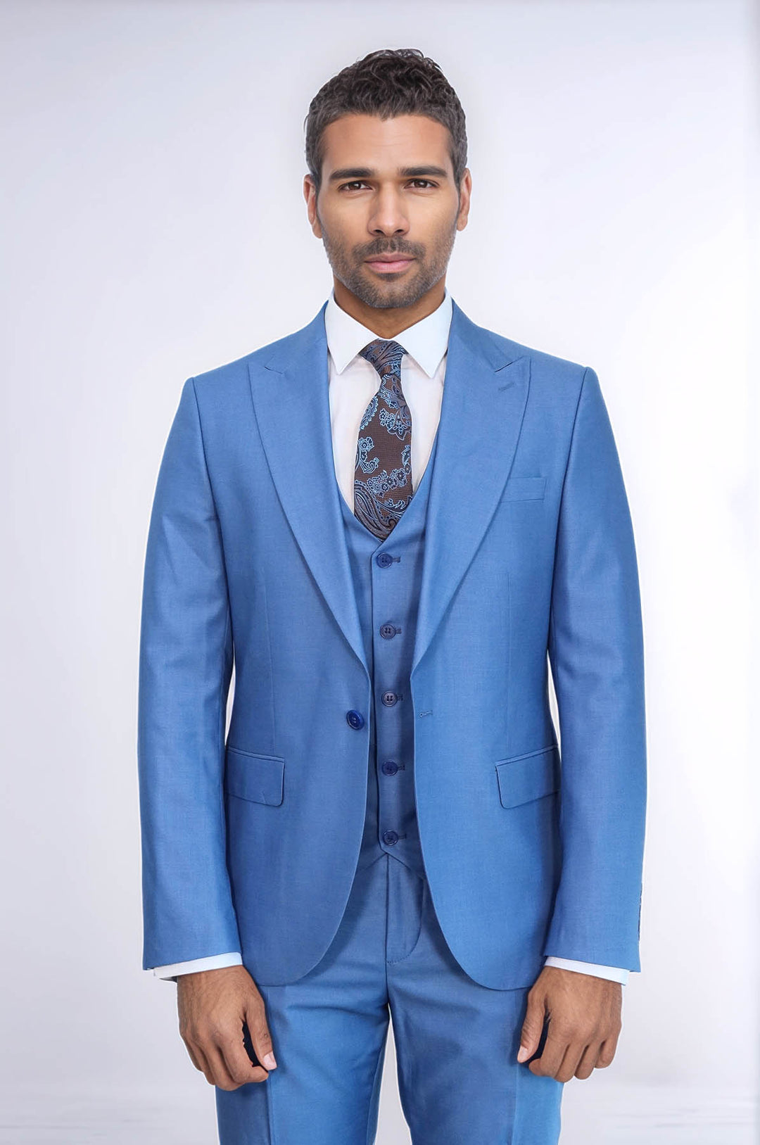 Desensiz Slim Fit Lacivert Erkek Takım Elbise - Wessi