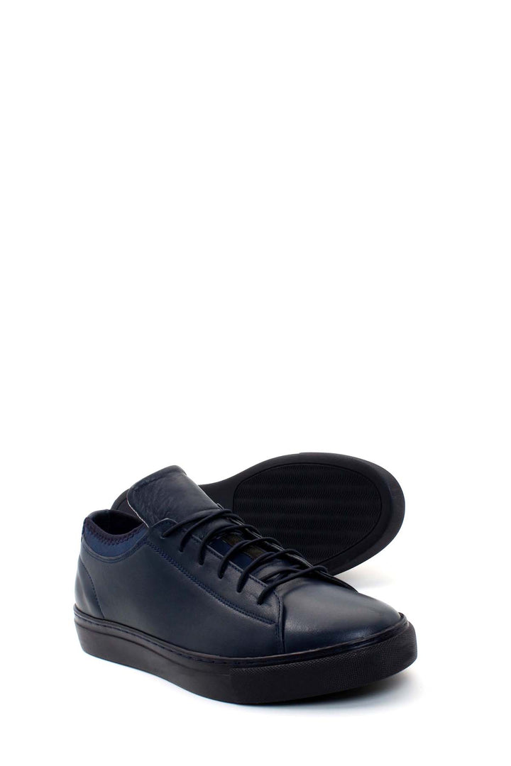 Hakiki Deri Erkek Casual Ayakkabı 819MA2315 Lacivert - Wessi