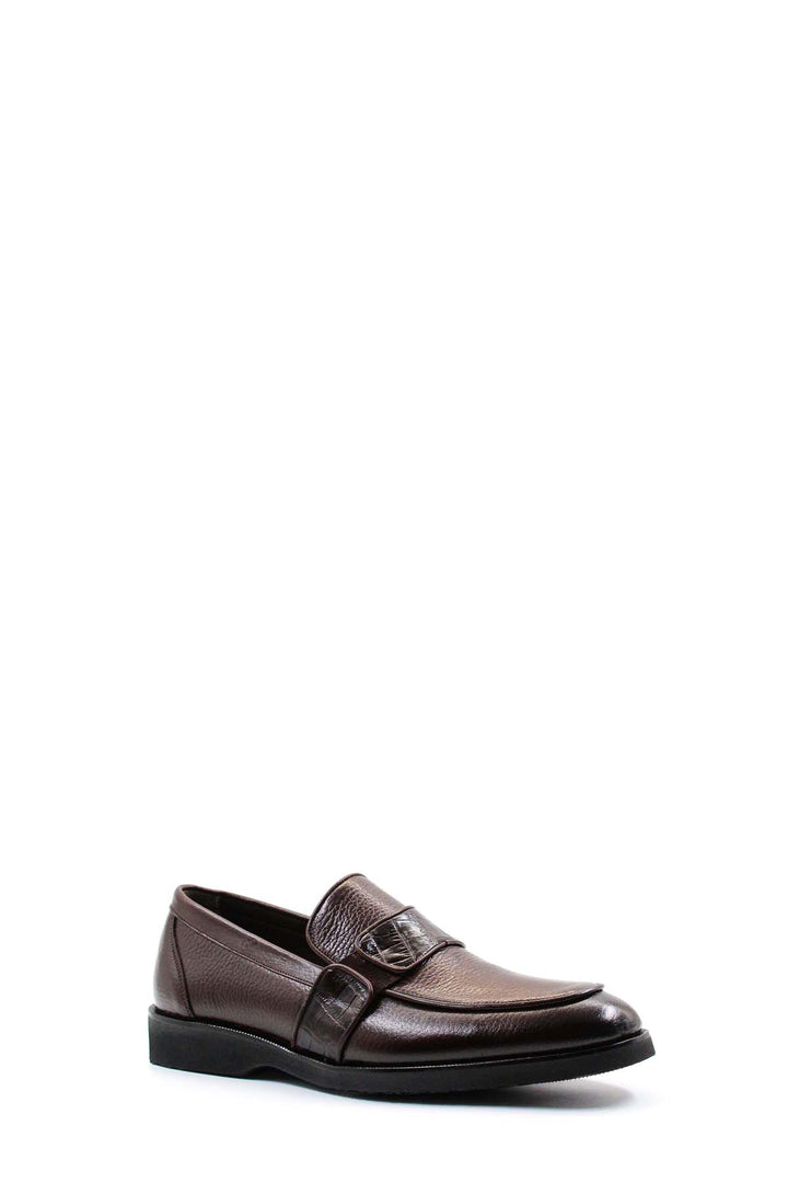 Erkek Kahverengi Deri Klasik Loafer - Wessi