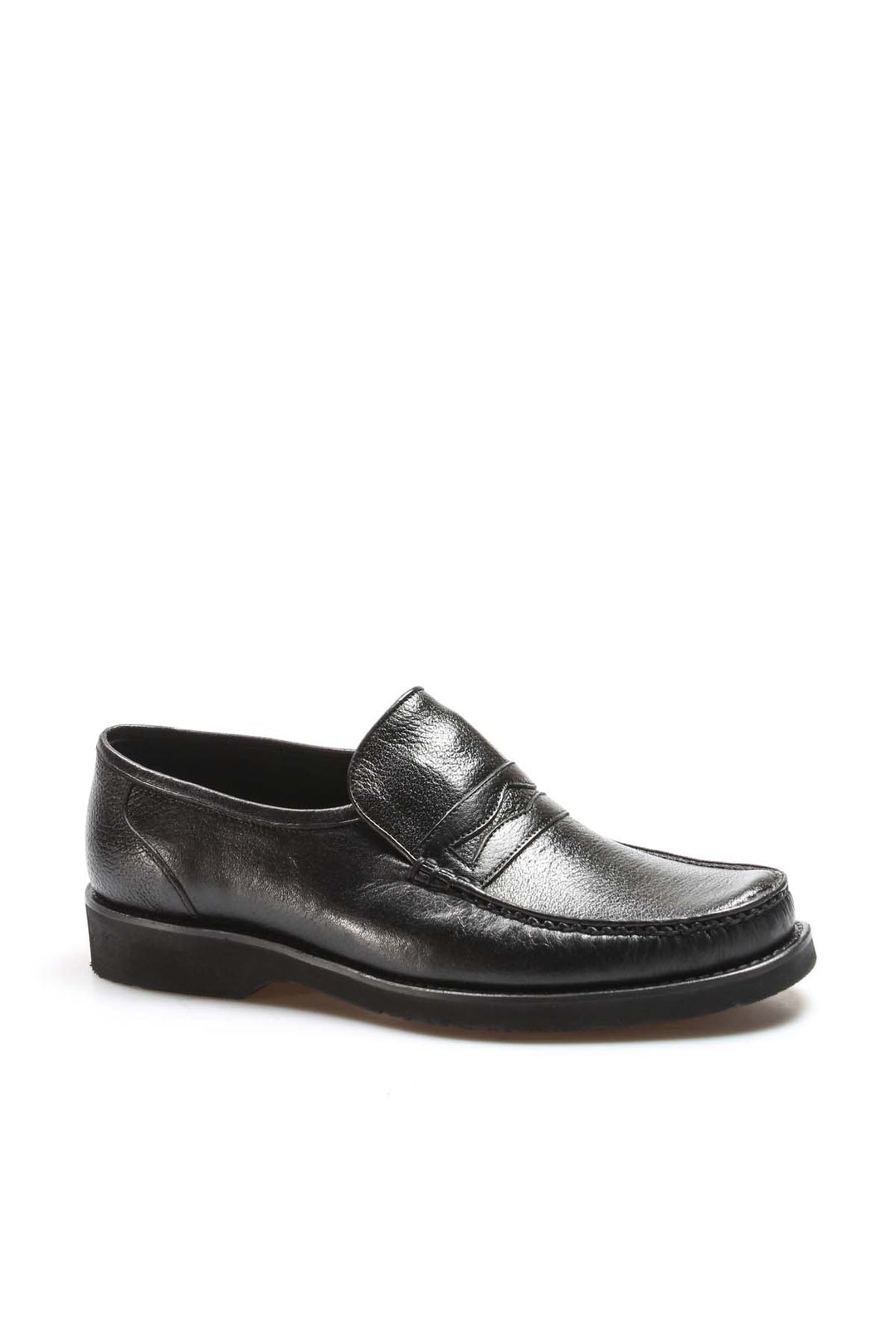Klasik Erkek Siyah Deri Loafer - Wessi