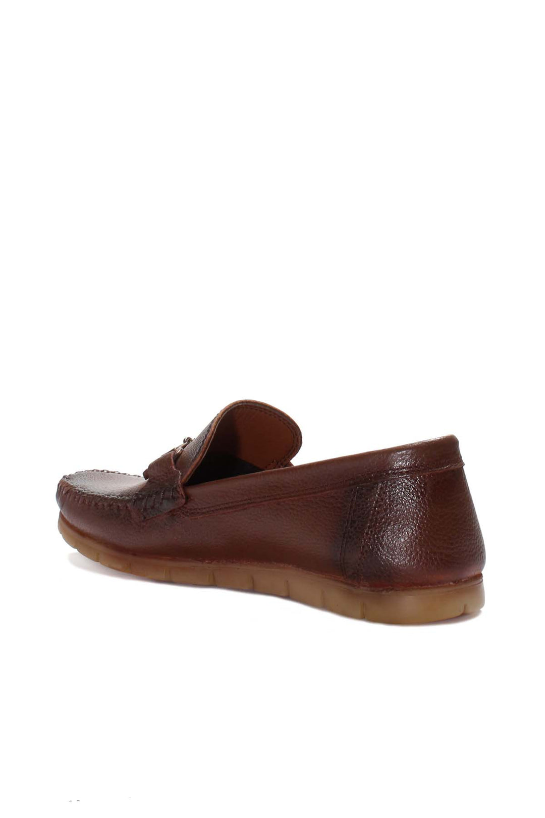 Erkek Kahverengi Deri Püskül Loafer - Wessi