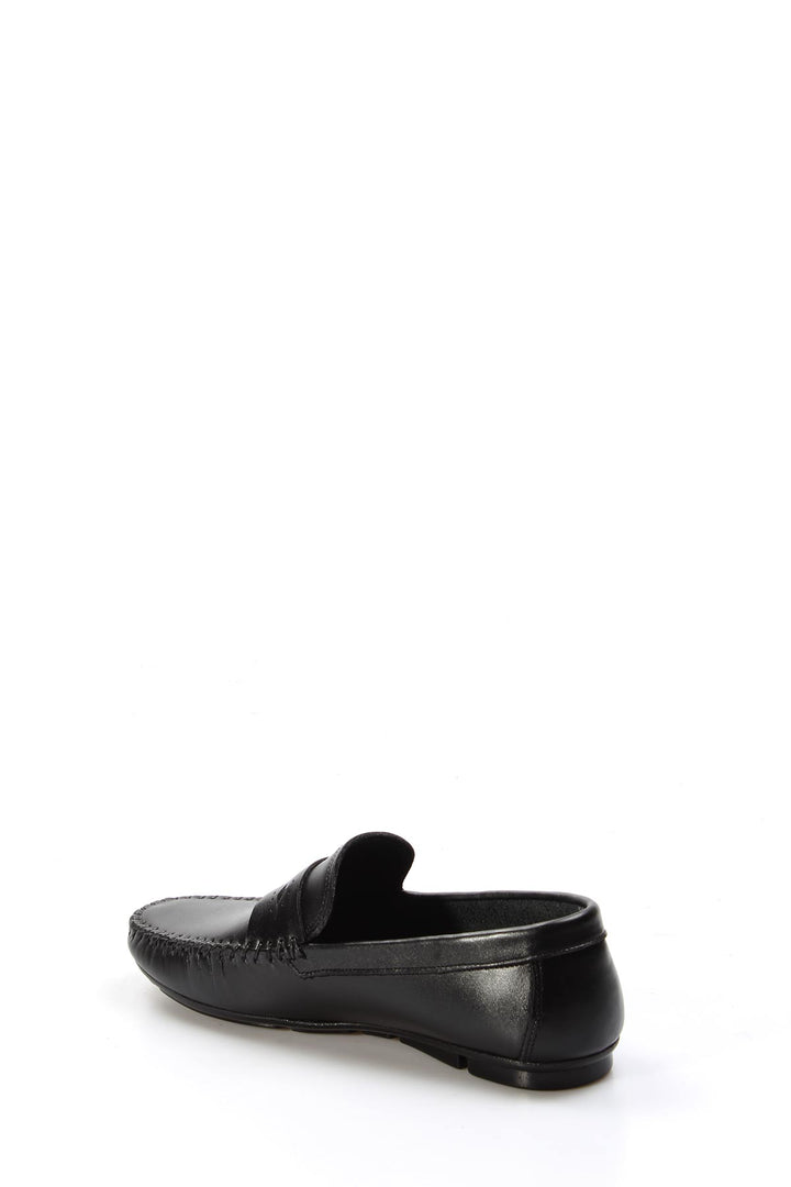 Erkek Klasik Siyah Deri Loafer- Wessi