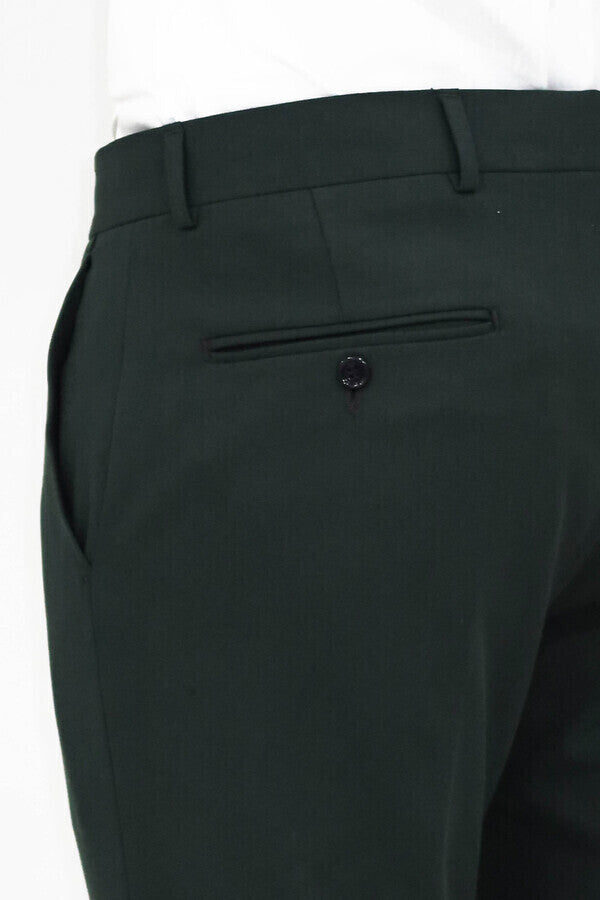 Desensiz Slim Fit Yeşil Erkek Pantolon - Wessi