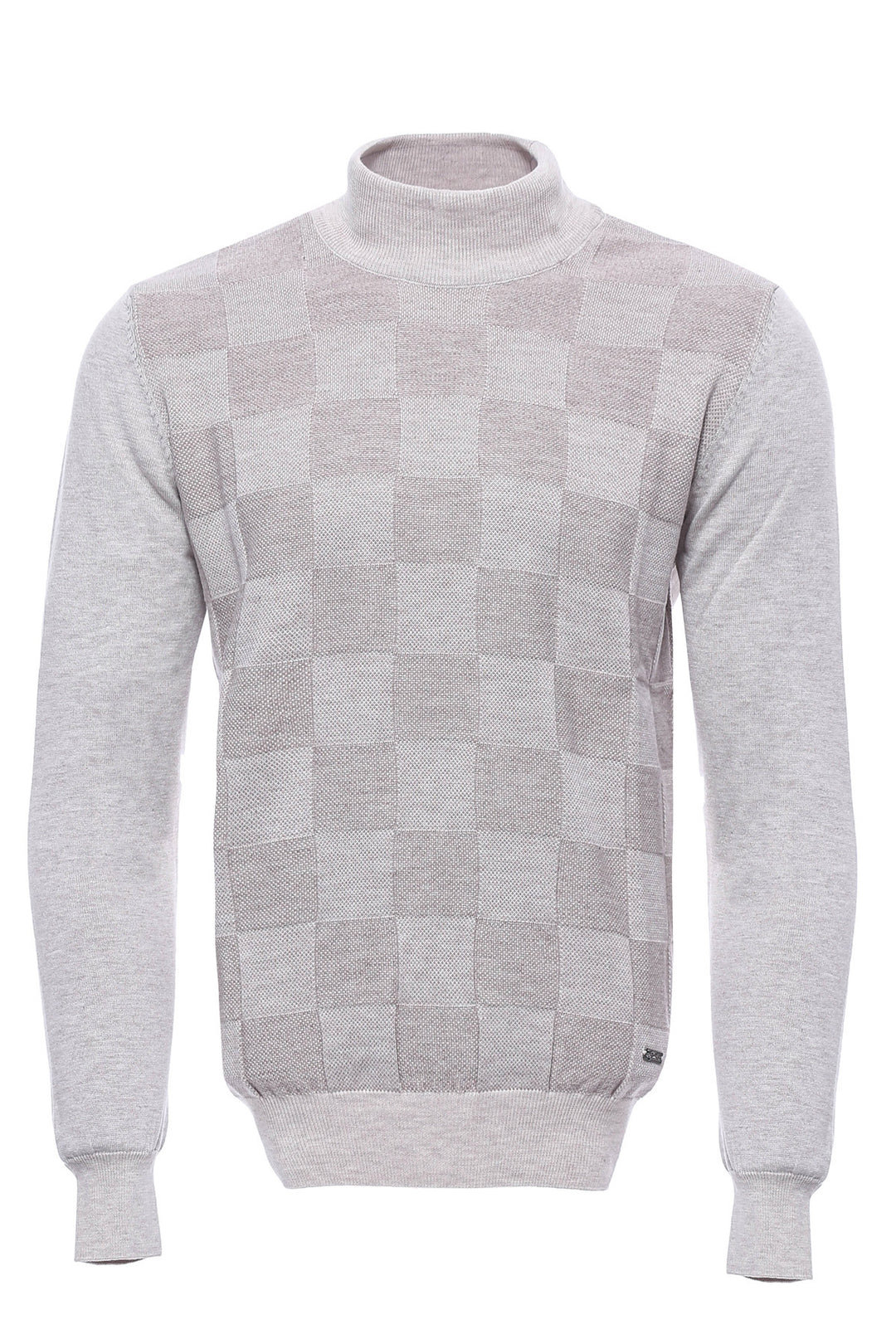 Kemik Desenli Yarım Balıkçı Yaka Triko - Wessi