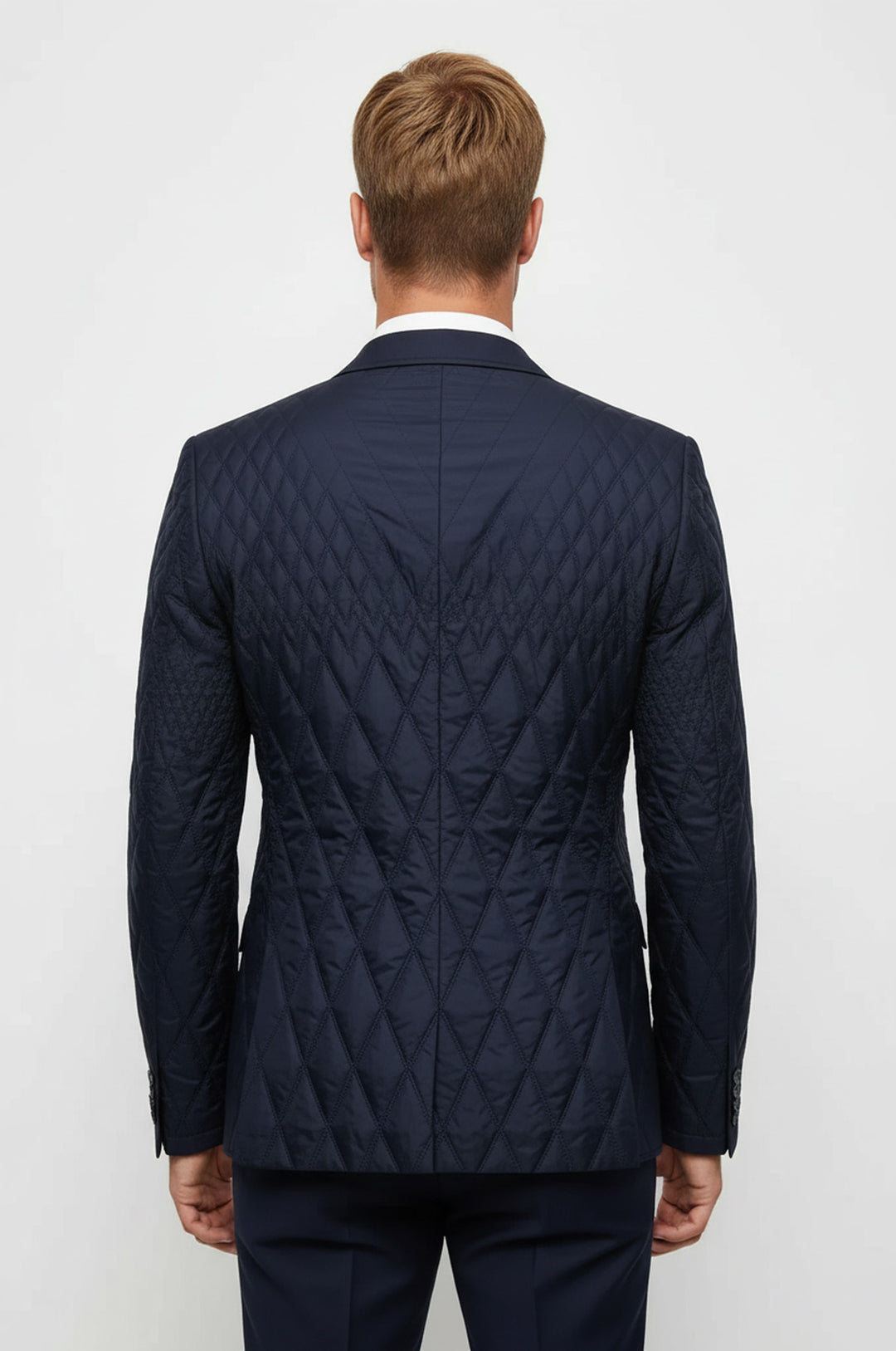 Lacivert Kapitone Ceket - Wessi