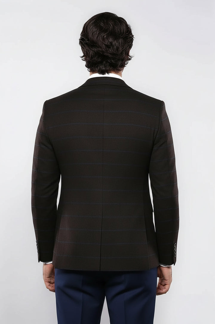 4 Drop Klasik Kahverengi Erkek Ceket - Wessi