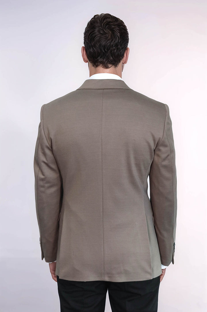 Penye Bej Slim Fit Ceket | Wessi