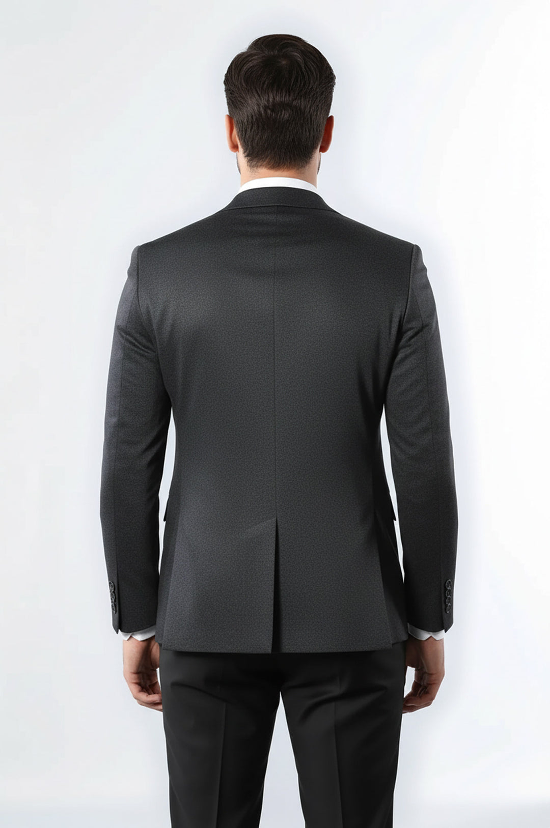 Tek Düğme Çift Yırtmaç Sivri Yaka Lacivert Ceket - Wessi