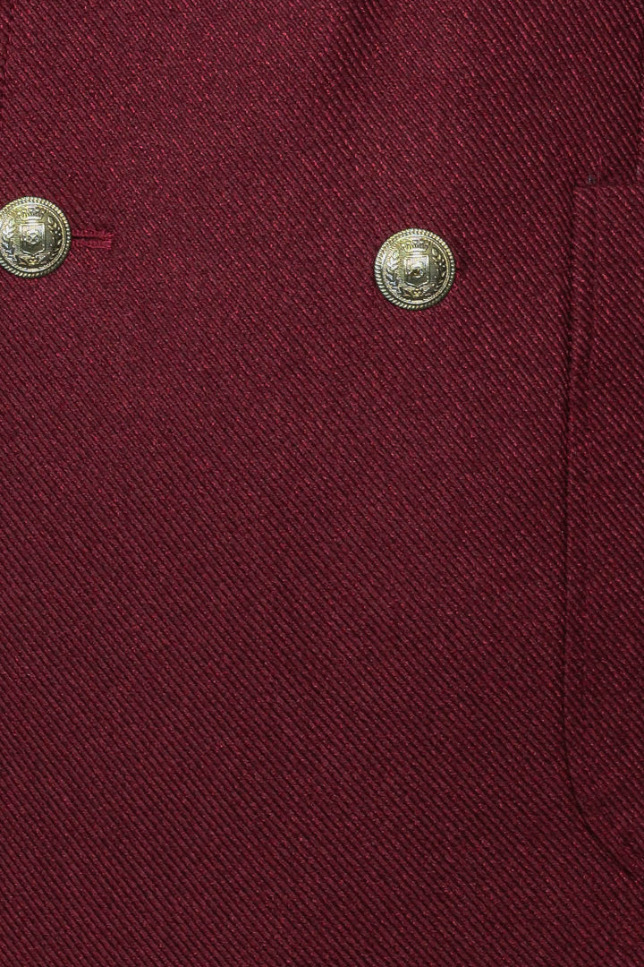 Kruvaze Slim Fit Bordo Erkek Ceket - Wessi