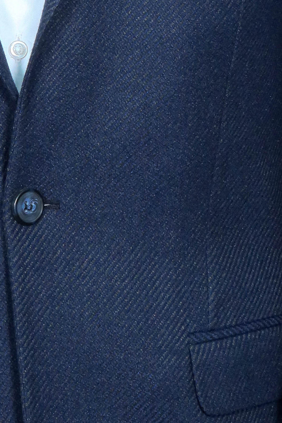 Slim Fit Desenli Koyu Mavi Erkek Ceket - Wessi