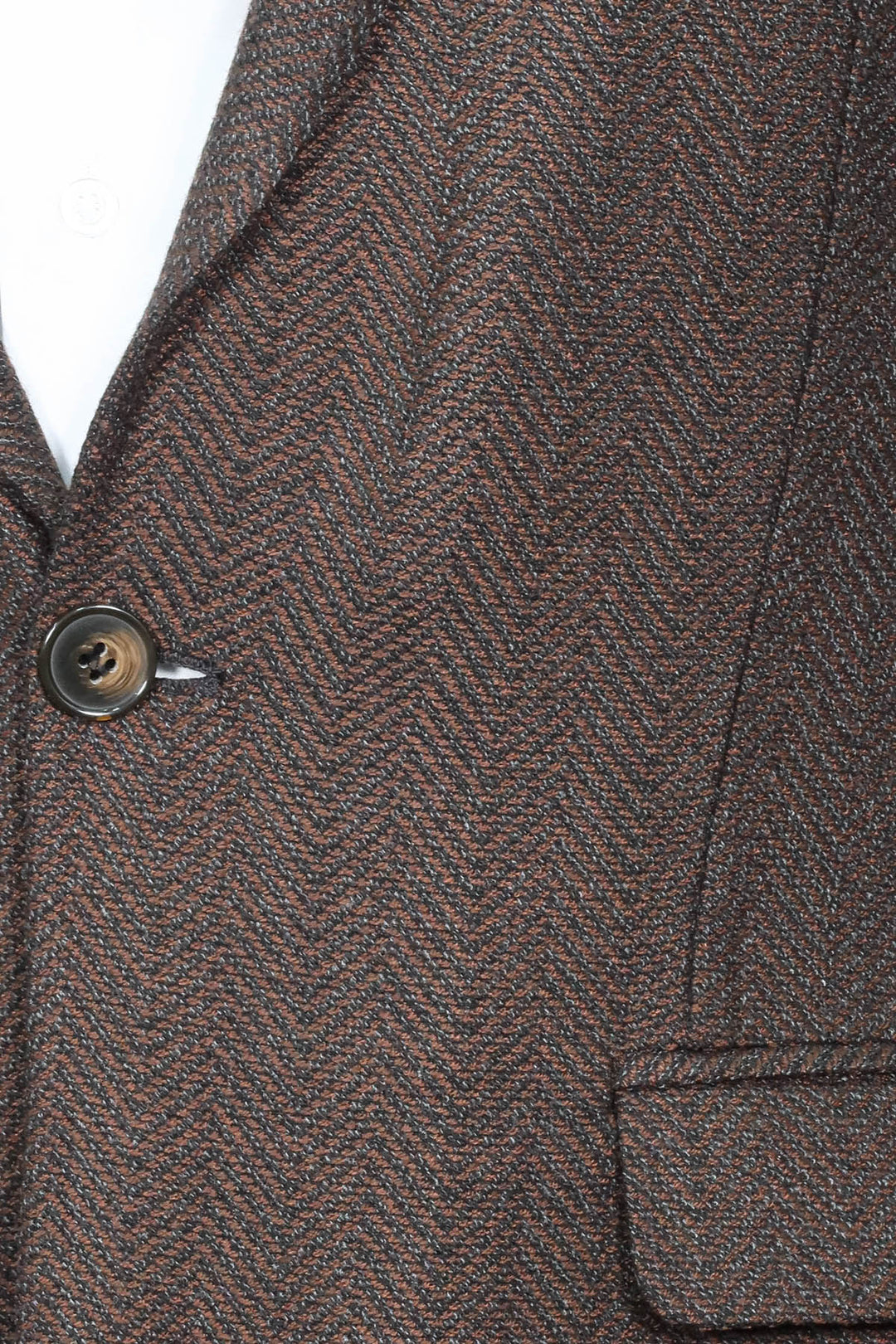 Slim Fit Desenli Kahverengi Erkek Ceket - Wessi