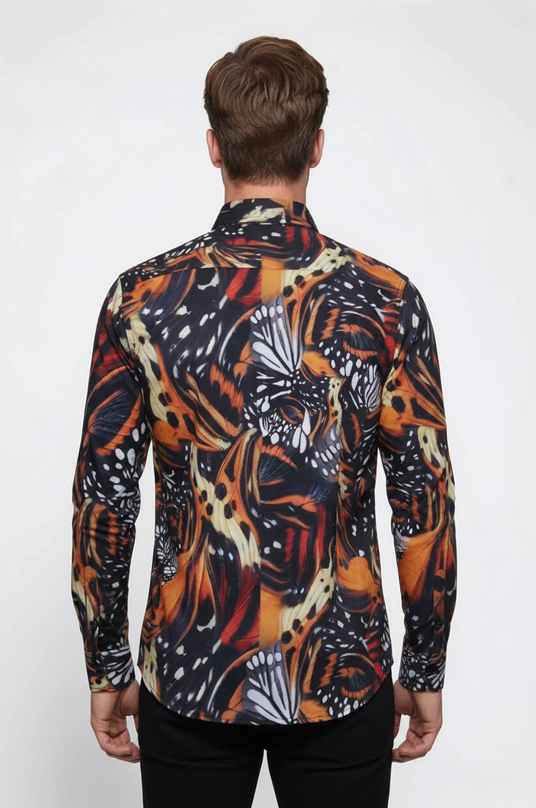 Hayvan Desenli Uzun Kollu Çok Renkli Erkek Gömlek - Wessi