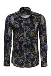 Desenli Siyah Slim Fit Erkek Gömlek - Wessi