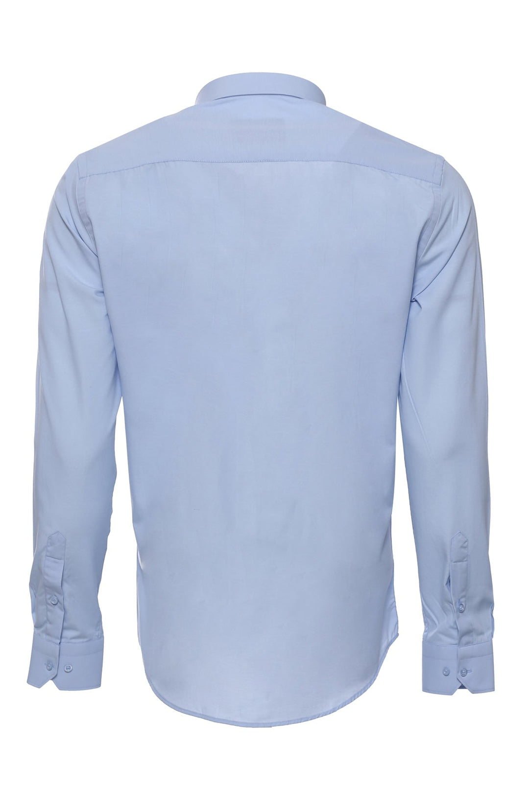 Buz Mavi Düz Uzun Kol Regular Fit Gömlek - Wessi