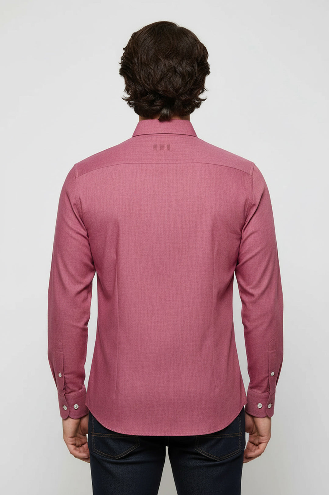 Slim Fit Açık Bordo Uzun Kollu Erkek Gömlek - Wessi