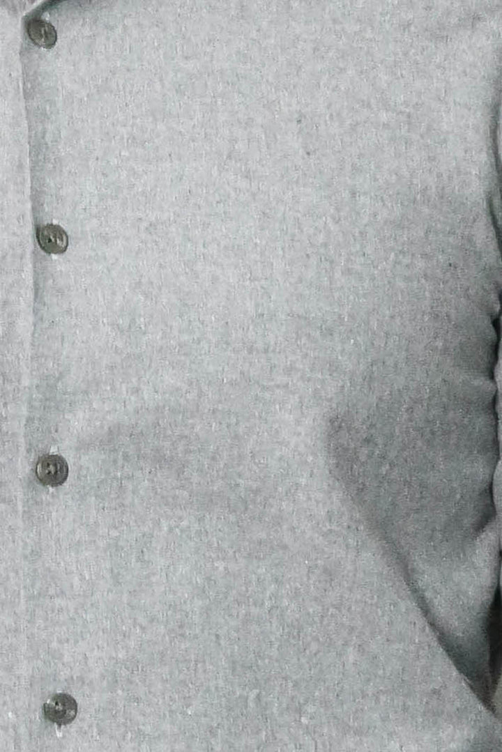 Desensiz Slimfit Açık Gri Erkek Oduncu Gömlek - Wessi