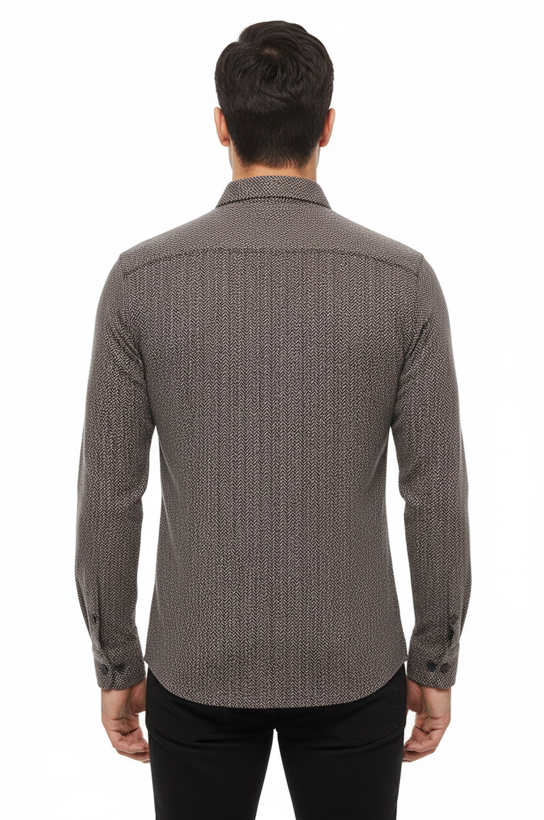 Kahverengi Desensiz Slim Fit Oduncu Gömlek - Wessi