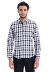 Slim Fit Kareli Desenli Gri Gömlek - Wessi