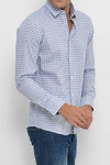 Slim Fit Kareli Desenli Lacivert Gömlek - Wessi