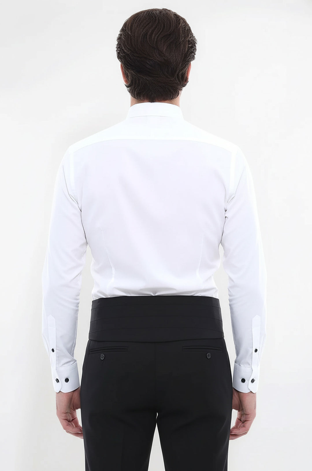 Uzun Kollu Krem Damatlık Gömlek - Wessi