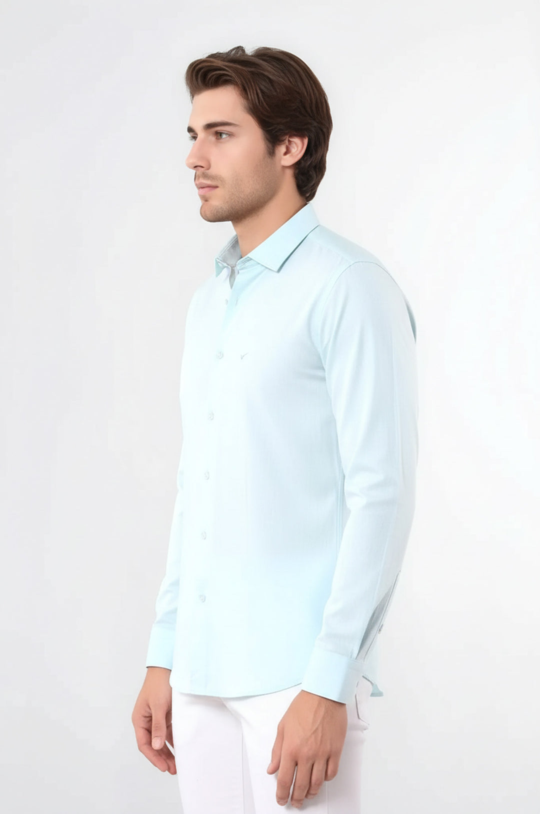 Oxford Desenli Yeşil Gömlek - Wessi