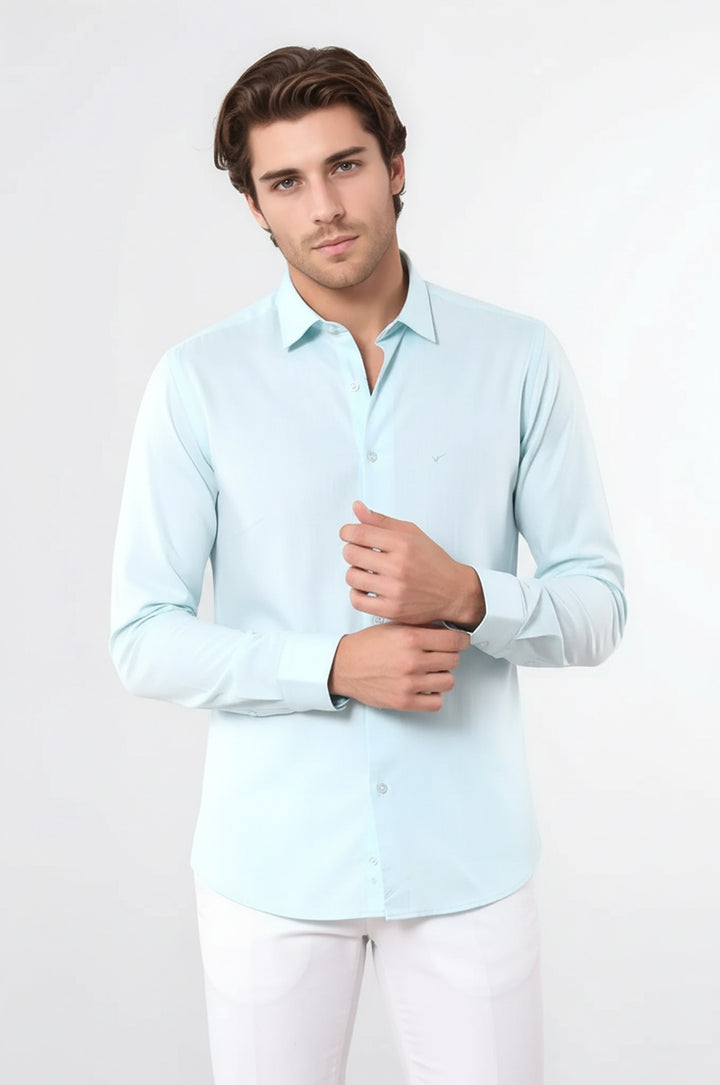 Oxford Desenli Yeşil Gömlek - Wessi