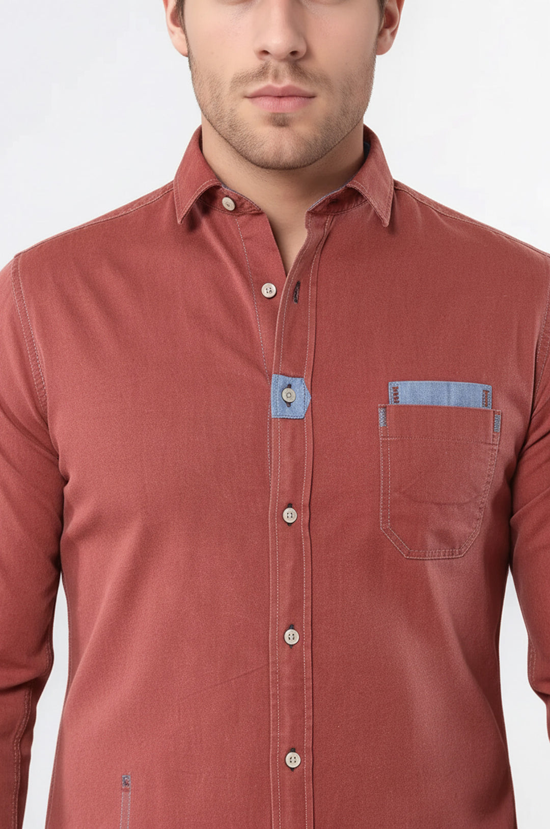 Modelli Bordo Erkek Gömlek - Wessi