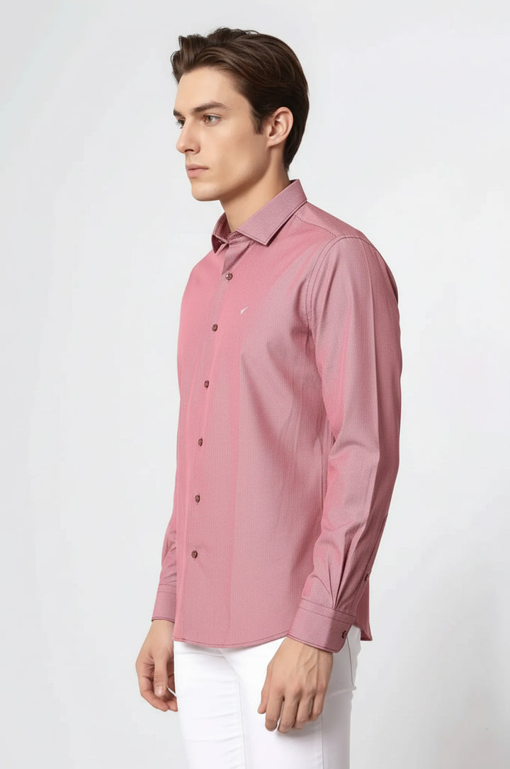 Desenli Bordo Erkek Gömlek | Wessi