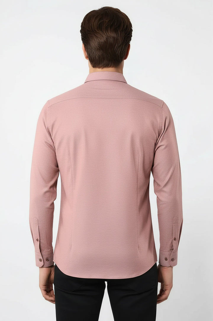 Nokta Desenli Kahverengi Gömlek | Wessi - Wessi