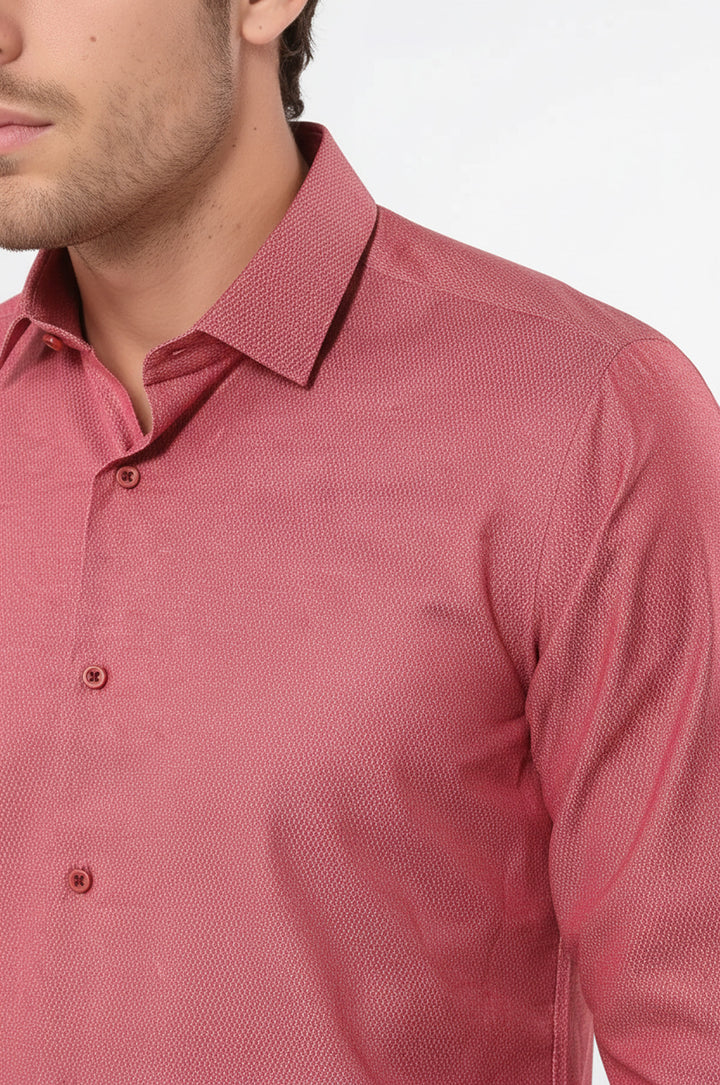 Nokta Desenli Pembe Gömlek | Wessi