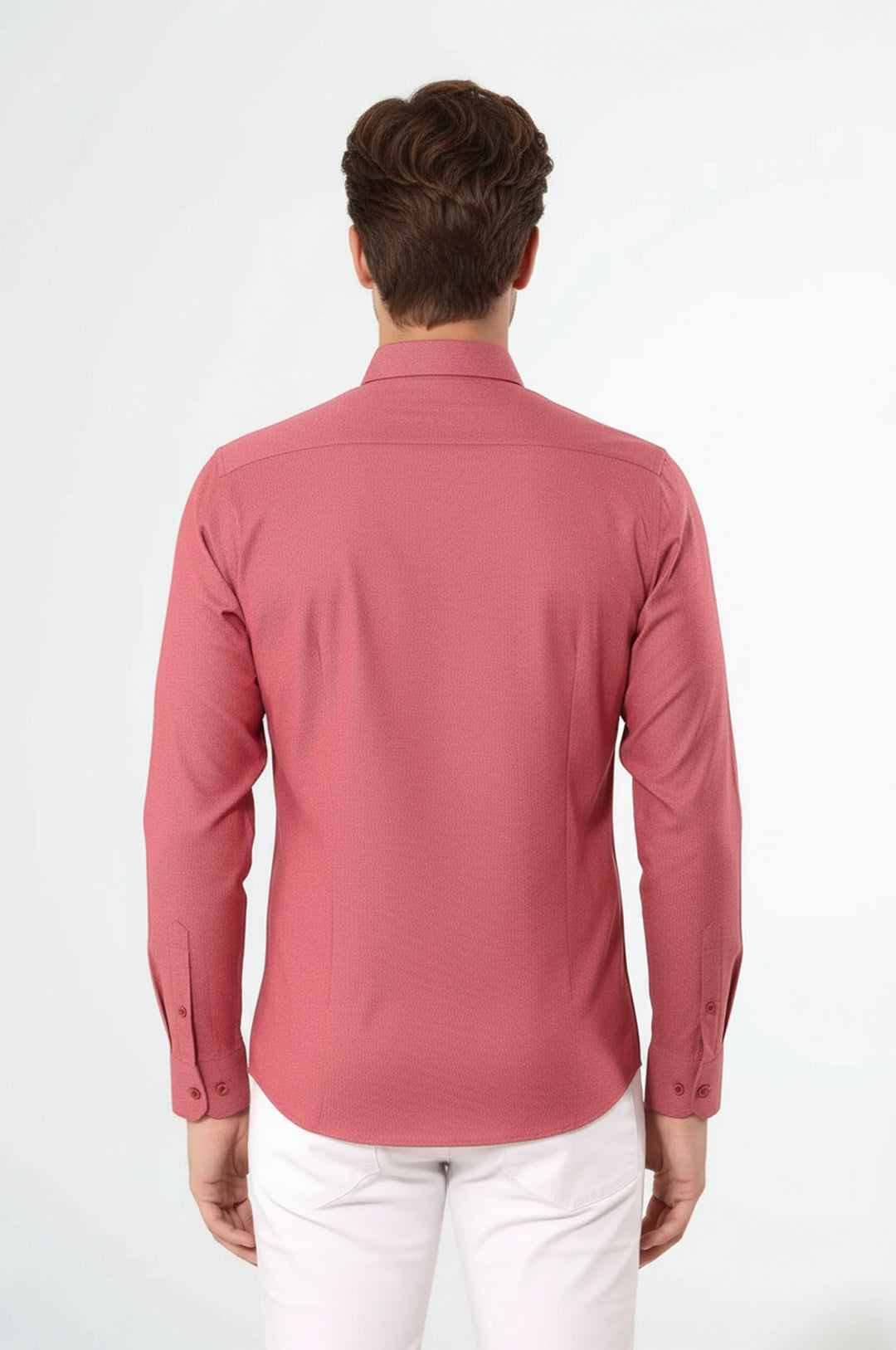 Nokta Desenli Pembe Gömlek | Wessi