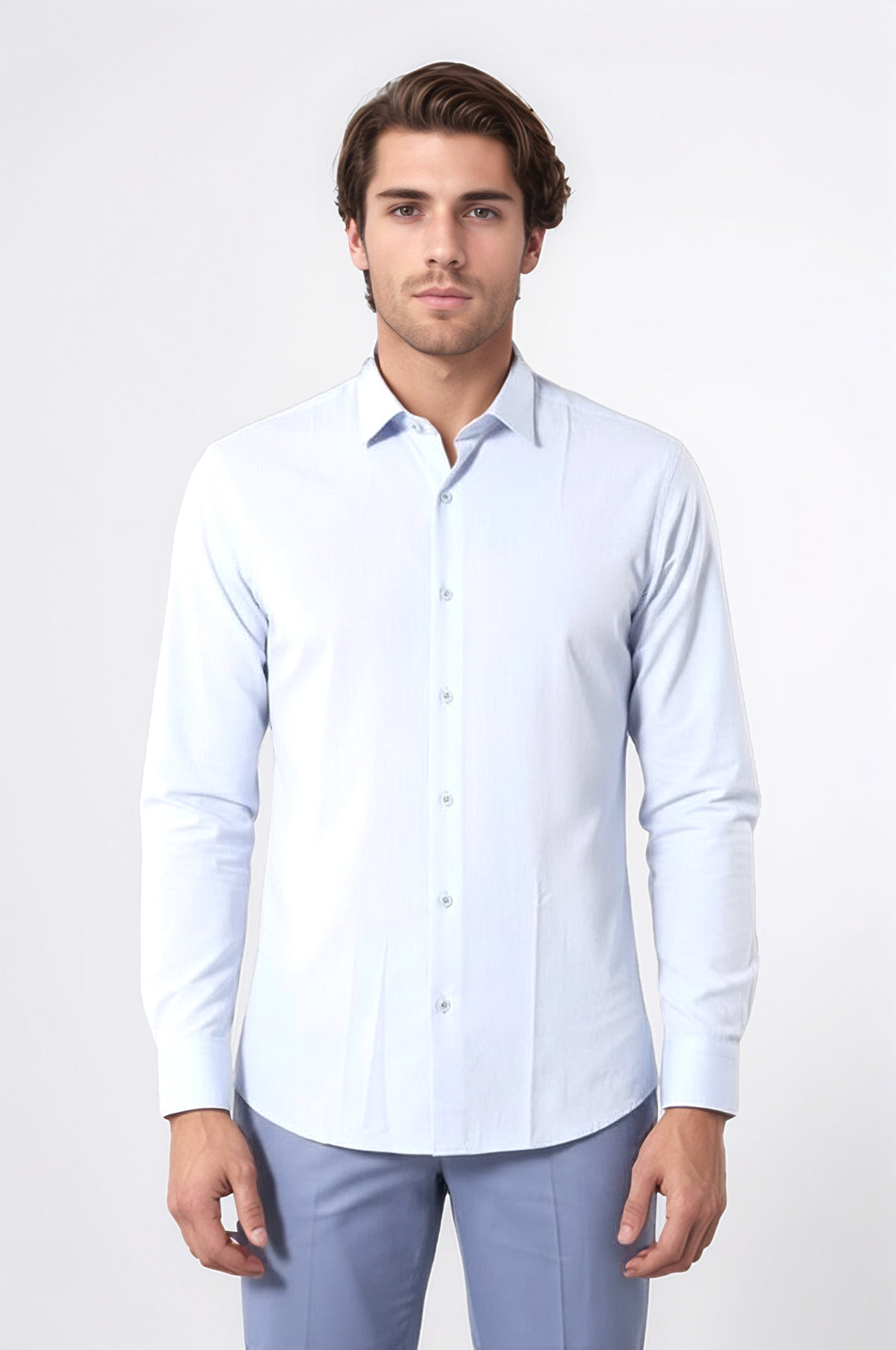 Mavi Desenli Slim Fit Erkek Gömlek - Wessi