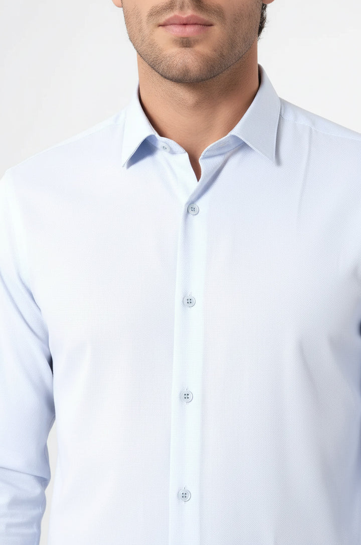 Mavi Desenli Slim Fit Erkek Gömlek - Wessi