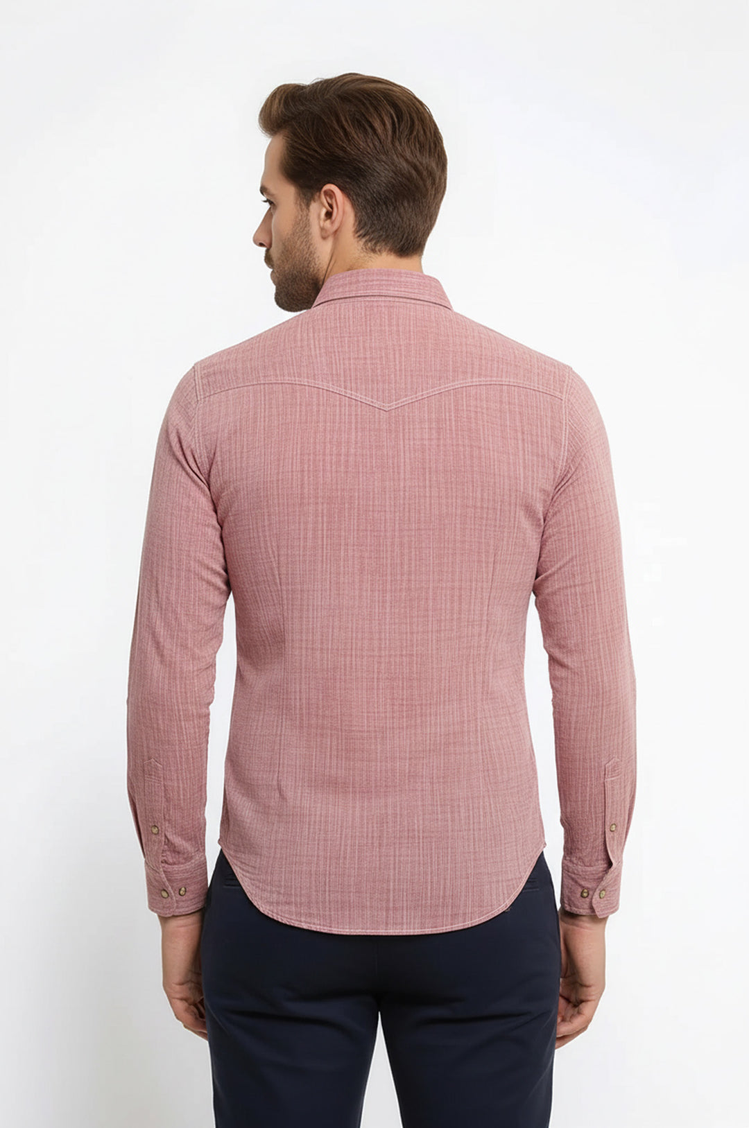 Cepli Kapaklı Keten Bordo Gömlek - Wessi