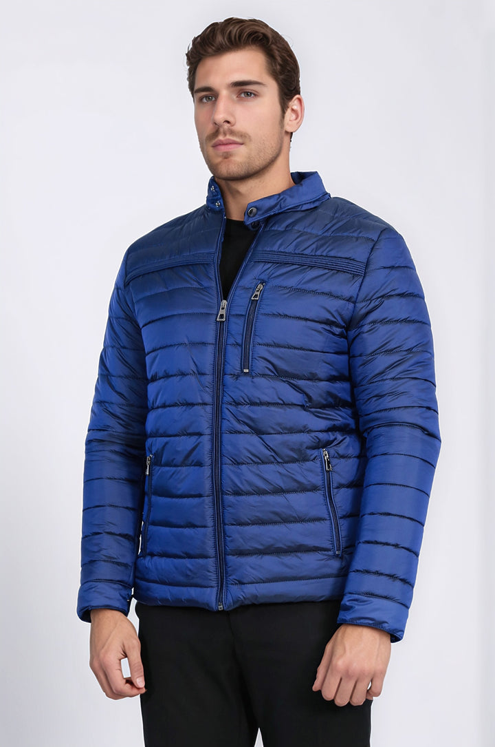 Şişme Saks Mavisi Erkek Mont - Wessi