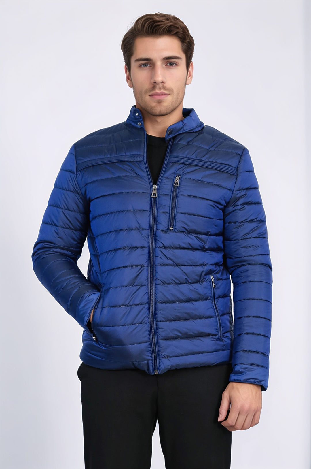 Şişme Saks Mavisi Erkek Mont - Wessi