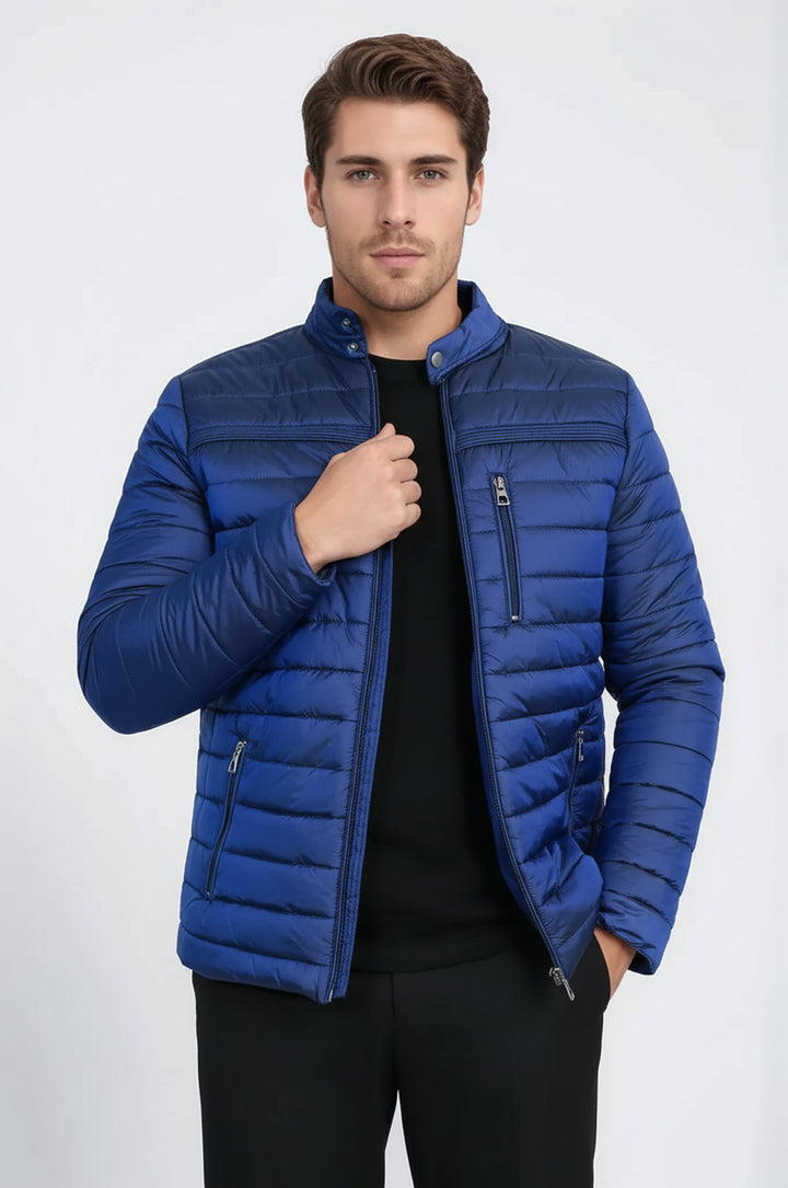 Şişme Saks Mavisi Erkek Mont - Wessi