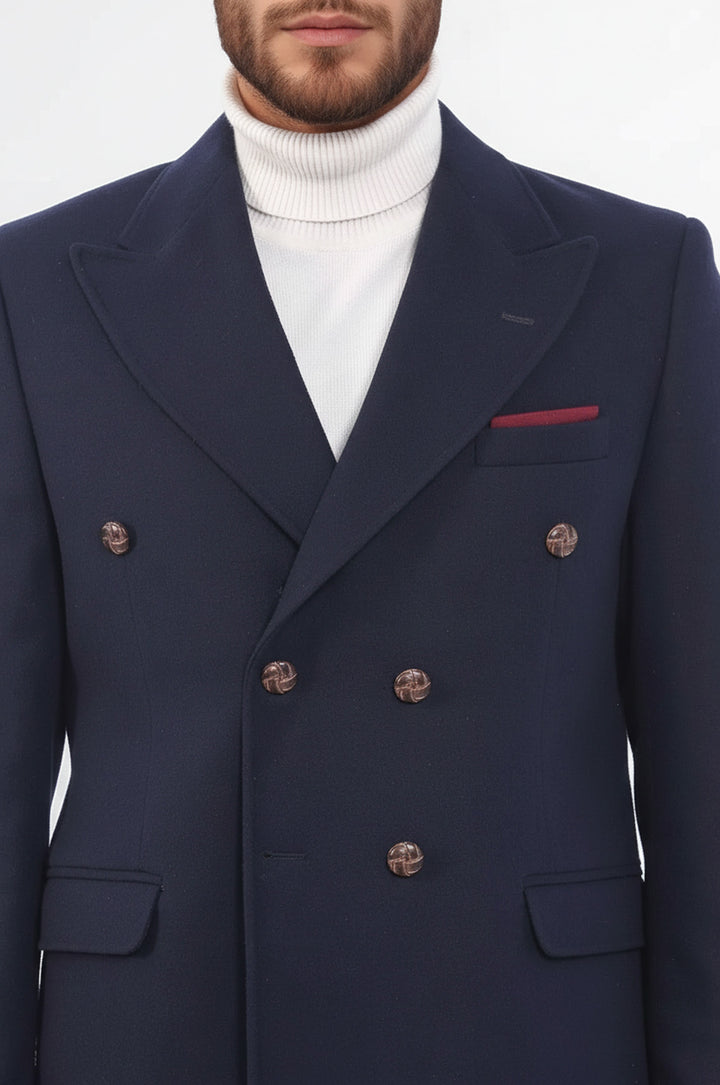 Kruvaze Slim Fit Lacivert Ceket - Wessi